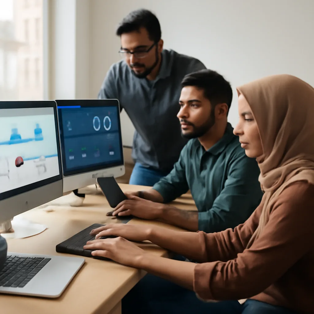modern web development team in Pakistan working on